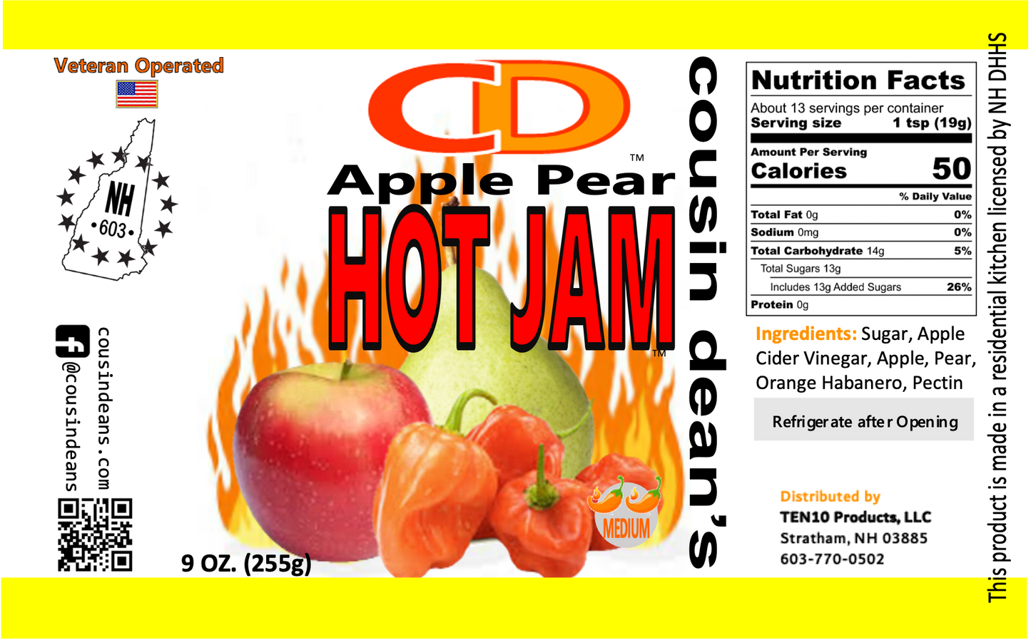 APPLE PEAR HABANERO HOT JAM